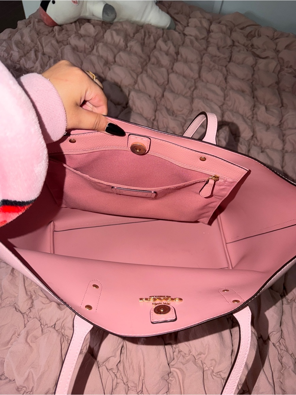 Coach Blush Pink Pebbled Leather Tote - Picture 2 of 2